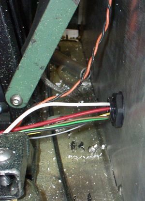 wires emerging from hull